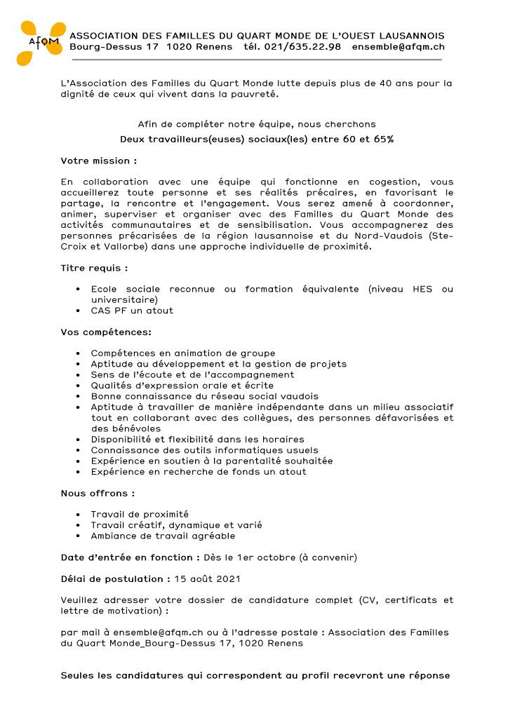annonce-travail-afqm-travailleurs-sociaux-renens-actualites