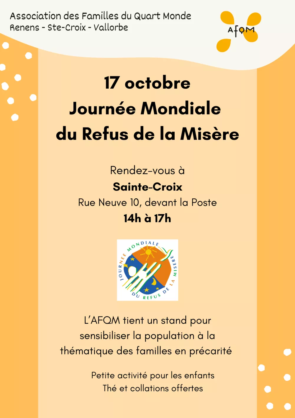 affiche-17octobre-journeemondiale-refusdelamisere-ste-croix-afqm-sensbilisation-renens